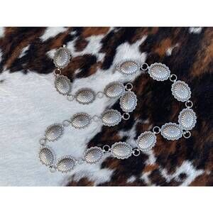 NEW SUNWEST women's the vaquero concho link belt in silver